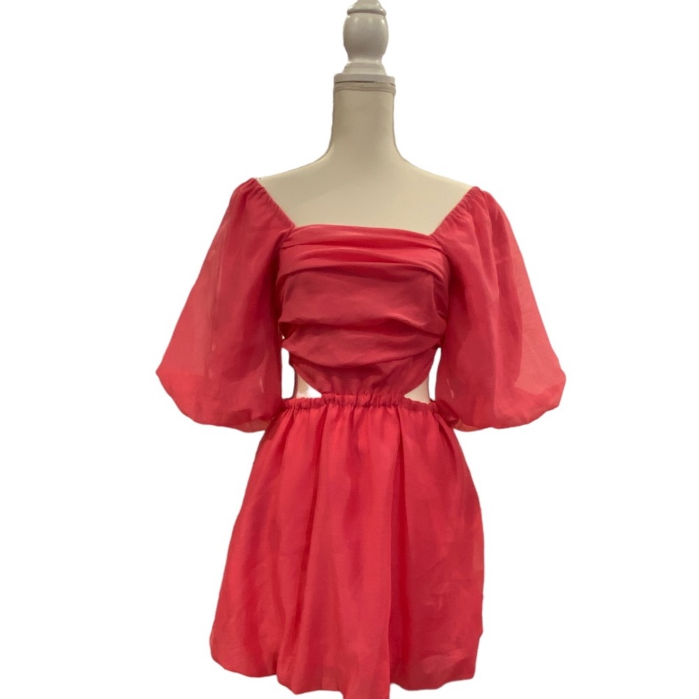 NWT A New Day Ruched and Smocked Side Cut Out Mini Balloon Dress with Pockets.